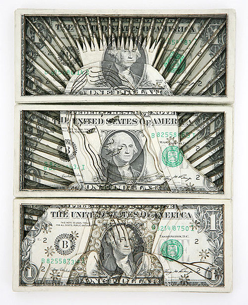 artist tattoo scott campbell laser cut dollar bills