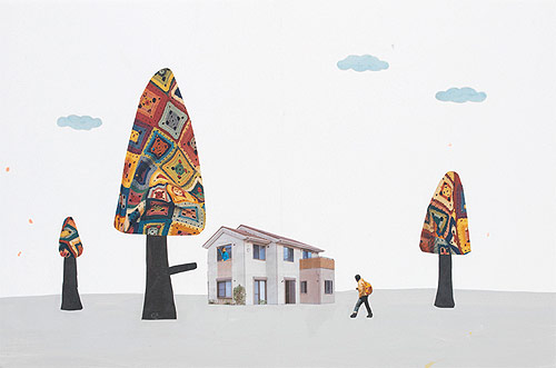 misaki kawai artist drawing collage