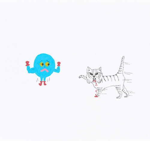 misaki kawai artist drawing collage