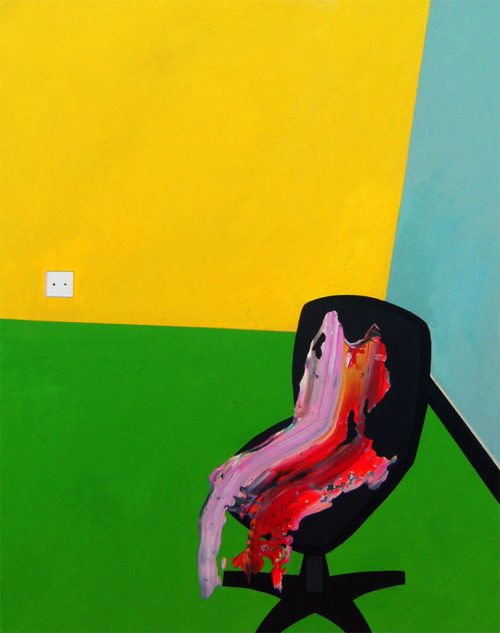 Artist painter Pedro Paricio painting