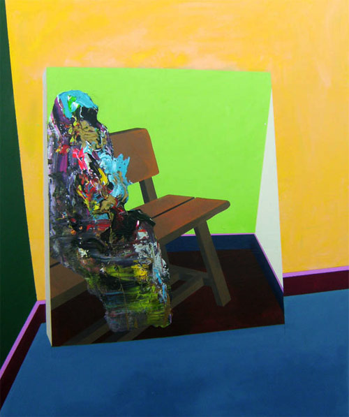Artist painter Pedro Paricio painting