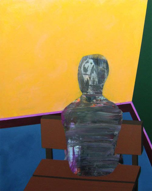 Artist painter Pedro Paricio painting
