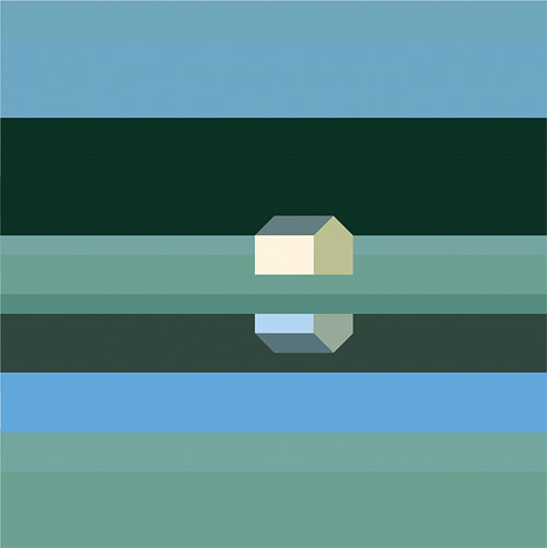 Landschaft mit haus paintings by Maria Zaikina