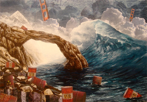 adam friedman artist collage mixed media
