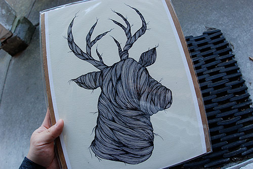 justin bryan nelson deer drawing