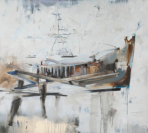 Artist painter Angelika J. Trojnarski painting