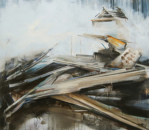 Artist painter Angelika J. Trojnarski painting