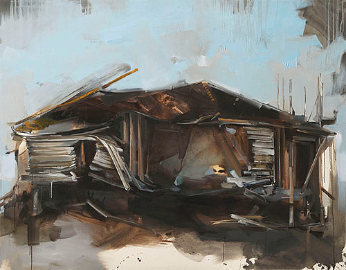 Artist painter Angelika J. Trojnarski painting