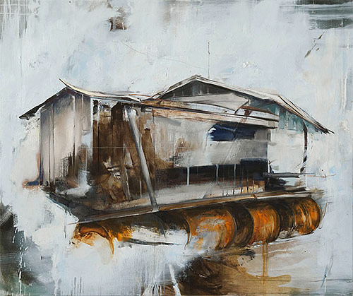Artist painter Angelika J. Trojnarski painting