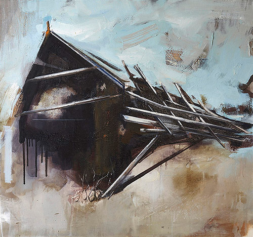 Artist painter Angelika J. Trojnarski painting