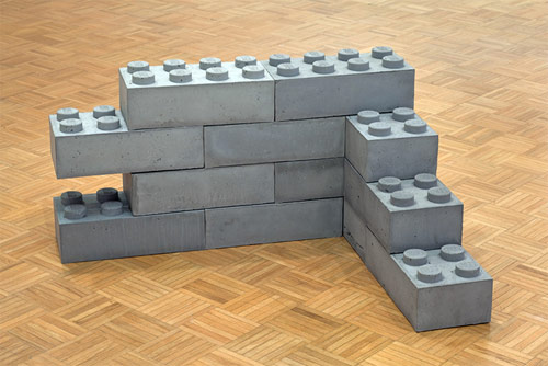 andrew lewicki sculpture artist concrete lego