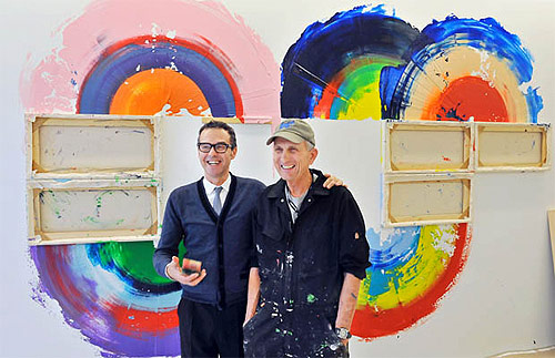 artist painter painting richard jackson bob rennie vancouver pellet gun installation painting canvas as brush