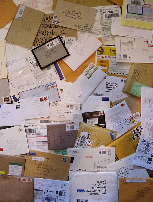 small victories envelopes mail art photography