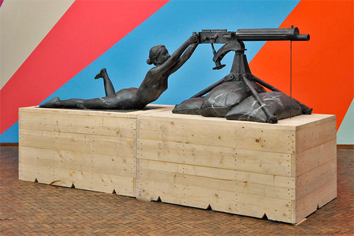 thom puckey artist nude gun sculpture