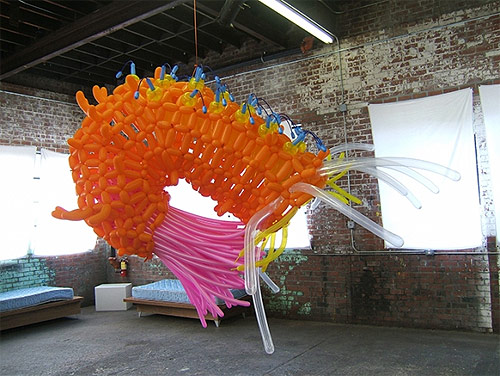 Balloon sculptures by artist Jason Hackenwerth