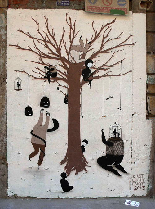 Street artist Escif