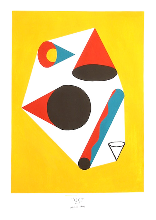 shape studies paintings by illustrator damien correll