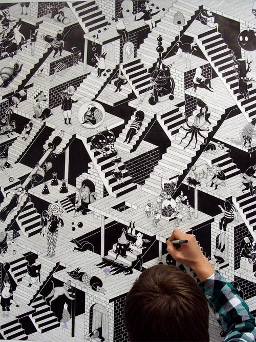 artist jerome meynen ink drawings