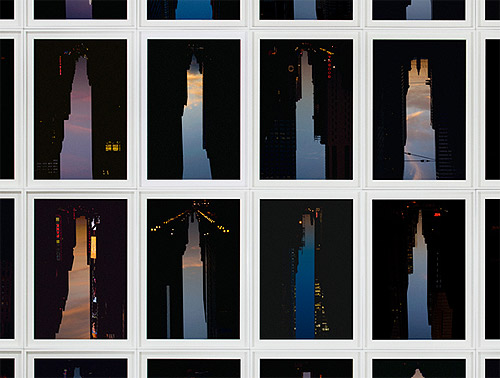 Buildings made of sky photos by Artist Peter Wegner