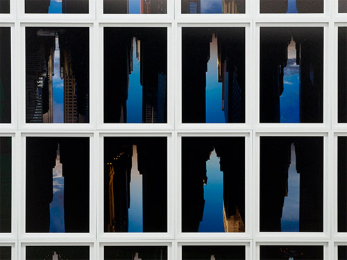 Buildings made of sky photos by Artist Peter Wegner