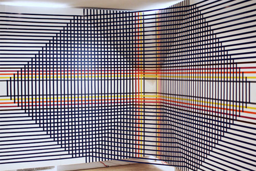tape art installations artist rebecca ward
