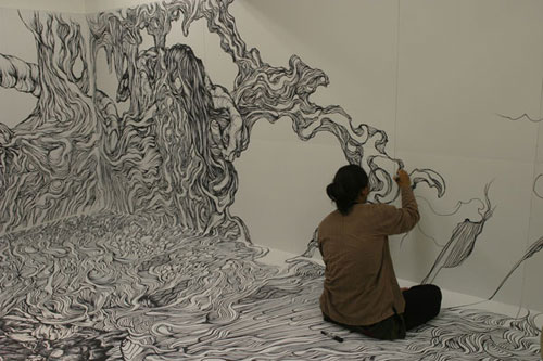 Drawings by artist Yosuke Goda