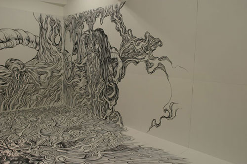 Drawings by artist Yosuke Goda