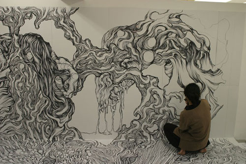 Drawings by artist Yosuke Goda