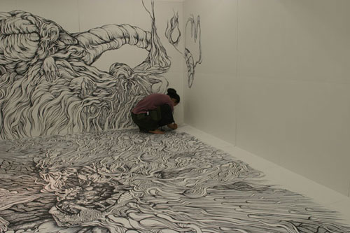Drawings by artist Yosuke Goda