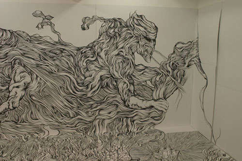 Drawings by artist Yosuke Goda