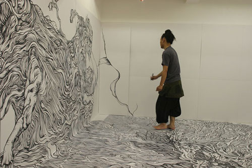 Drawings by artist Yosuke Goda