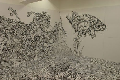 Drawings by artist Yosuke Goda