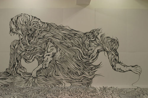 Drawings by artist Yosuke Goda