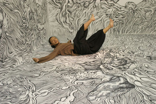 Drawings by artist Yosuke Goda