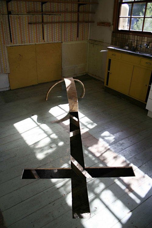 Sculptures installations by artist Robbie Rowlands