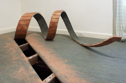 Sculptures installations by artist Robbie Rowlands