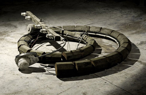 Sculptures installations by artist Robbie Rowlands