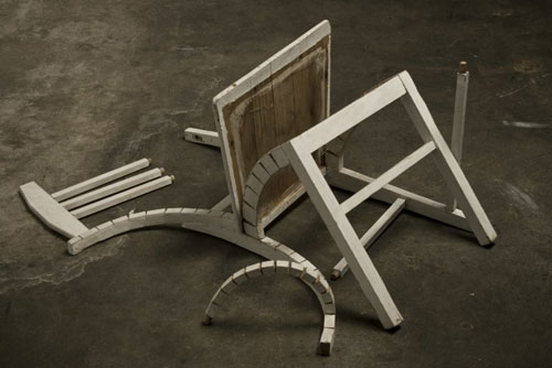 Sculptures installations by artist Robbie Rowlands