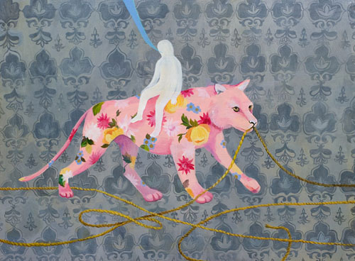 Artist painter Amy Kligman painting