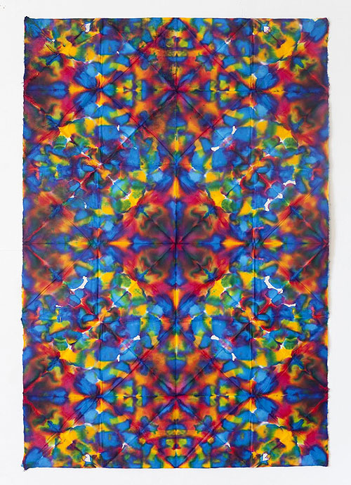 Leaked printer cartridges on paper by artist Niall McClelland