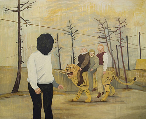 Artist painter Camilla Engman painting
