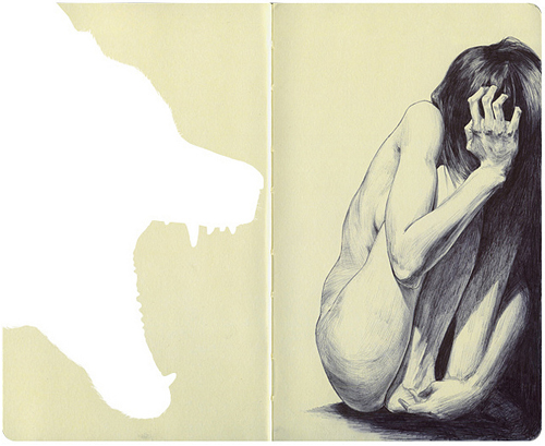 Moleskine drawings by artist Chamo San