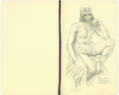 Moleskine drawings by artist Chamo San