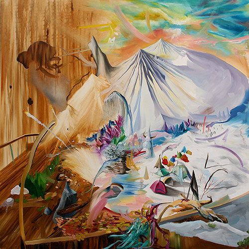 Artist painter Matt Lifson painting