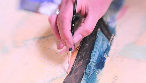 Artist painter Meghan Paterson painting