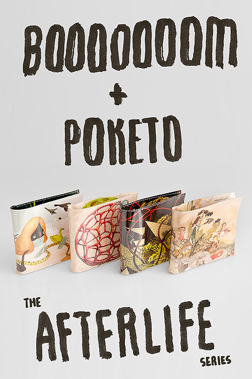Booooooom x Poketo collaboration Afterlife Wallet Series