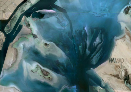 Abu Dhabi Sheikh Hamad bin Hamdan Al Nahyan worlds largest graffiti seen from space