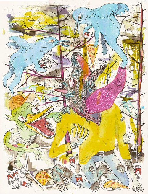 Drawings by artist Darin Shuler