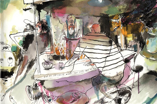 drawings by artist Sam Vanallemeersch