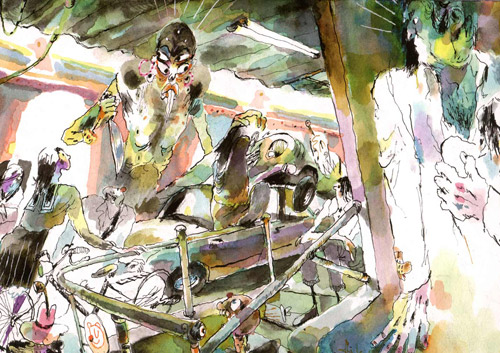 drawings by artist Sam Vanallemeersch